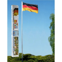 Deutschland Robuster 4m Fahnenmast – Ideal für Außenbereiche