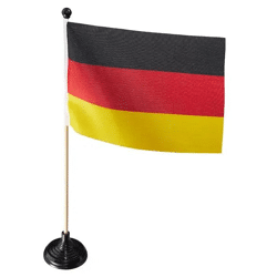 Deutschland Tischfahne 15x23cm, Nationalfarben, Patriotische Tischdekoration