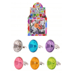 Diamantring 4 x 3,1 cm – Erhältlich in 6 verschiedenen Farben – Modischer Schmuck für jeden Anlass