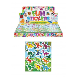 Dinosaurier Aufkleber Set 12 Stück, 10x11,5 cm - Bunte Dino Sticker für Kinder, Basteln & Deko