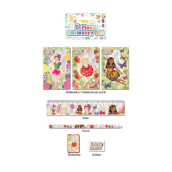 Dinosaurier-Briefpapier-Set, 5-teilig, Schreiben für Kinder, Din A4, Motivpapier und Umschläge