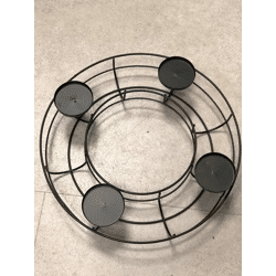 DIY-Adventskranz, schwarz, 36 cm Durchmesser – Moderner, minimalistischer Basisrahmen