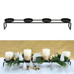 DIY Adventsleuchter, Schwarz, Lang ca. 60 cm - Gestalte Deine Weihnachtsdeko
