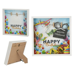 DIY Bilderrahmen für Geldgeschenke, Geburtstag, 28x28cm – Kreatives Geschenk