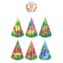 DIY Dinosaurier-Kegelhütte 16,5 cm – Bastelset in 6 Farben für Kindergeburtstage