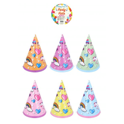 DIY Einhorn Kegelhütte 16,5 cm - Bausatz in 6 Farben für Kindergeburtstage & Partys