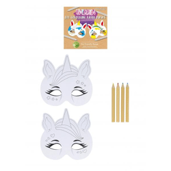Diy Einhorn Papiermasken, 2 Stück A4 mit 4 Buntsteins - Bastelset