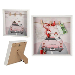 DIY Hochzeits-Bilderrahmen für Geldgeschenke, 28x28cm – Elegante Geschenkidee