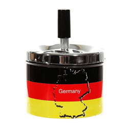 Drehaschenbecher mit Deutschland-Motiv – Praktisch & Stilvoll
