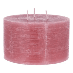 Dreidocht-Kerze in Rosa, Durchmesser 15cm - Stimmungsvolle Beleuchtung
