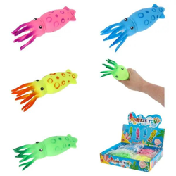 Druckabbau Oktopus Quetschbälle, 4er-Set, Höhe 15 cm - Knetbare Meerestier Spielzeuge