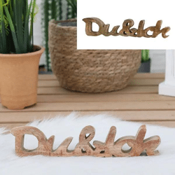 Du & Ich Schriftzug, klein, ca. 25 cm L – Ideal für Pärchen & Deko