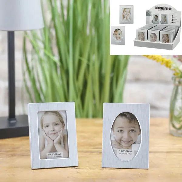 Duo-Pack Bilderrahmen f&uuml;r Fotos 4x6,5 cm, elegantes Design