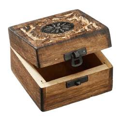 Eckige Mangoholz-Dose mit Verschluss, 10x10cm | Stilvolle Aufbewahrungsbox