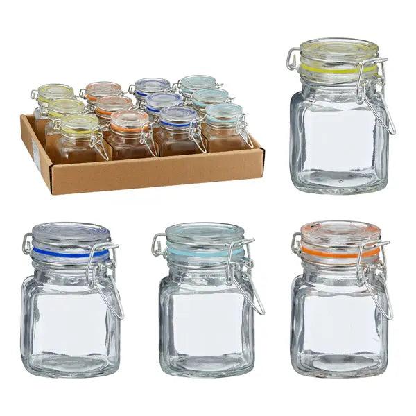 Eckige Vorratsgl&auml;ser, 100ml, 4er Set, Praktische Aufbewahrungsbeh&auml;lter