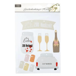 Edle Geschenkanhänger Hochzeit, 11-teiliges Set, hochwertig, perfekt für Hochzeitsgeschenke