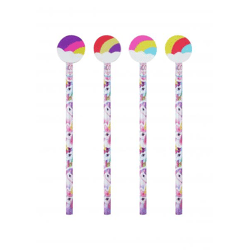 Einhorn-Bleistifte mit Radiergummi, 4 verschiedene Farben – perfekt für Schule und Hobby