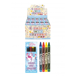 Einhorn-Kreidewachsstifte, 4 Stück, 8 cm, Buntstifte in Box für Kinder