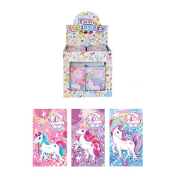 Einhorn Notizbuch 9,3 x 5,5 cm, 3-fach sortiert – Taschenformat, bunte Designs