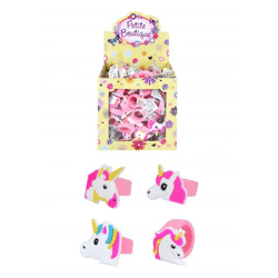 Einhorn-Ring, 2 x 3 cm, 4 verschiedene Designs – bezaubernder Schmuck für Kinder