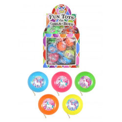 Einhorn-Rückkehr-Oberteil, 3,8 cm, 5 verschiedene Farben – klassisches Yo-Yo-Spielzeug für Kinder