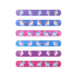 Einhorn-Schnapparmband, 22 x 3 cm, 6 verschiedene Designs – fröhliche Accessoires für Kinder