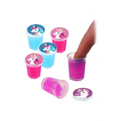 Einhorn Slime Tube 10g - 3x3,8 cm, 3 verschiedene Farben, Packung mit 3 Stück