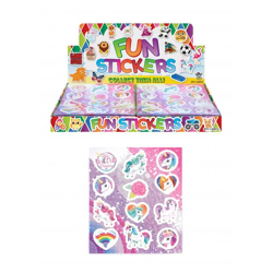 Einhorn Sticker Set, 12 Stück, 10 x 11,5 cm - Bunte Einhorn Aufkleber Für Kinder