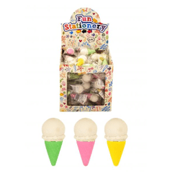 Eiscreme-Radiergummi 5cm, 3 verschiedene Farben