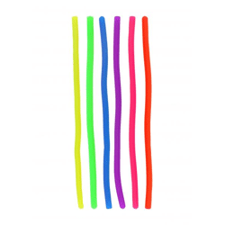 Elastisches Nudelspielzeug, 24 cm, 6 verschiedene Farben - Dehnbares Spielzeug für Kinder