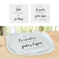 Elegante 2-lagige Tischgast-Servietten, 20er-Pack - Perfekt für stilvolle Anlässe