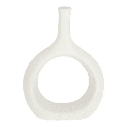 Elegante Keramikvase, 23cm Hoch, Stilvolles Dekorelement für Zuhause und Büro