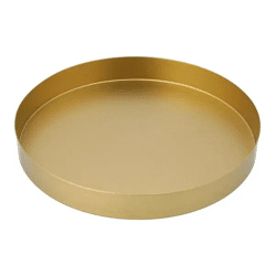 Elegante Matte Goldene Platte - Durchmesser ca. 25cm, Dekoratives Essgeschirr