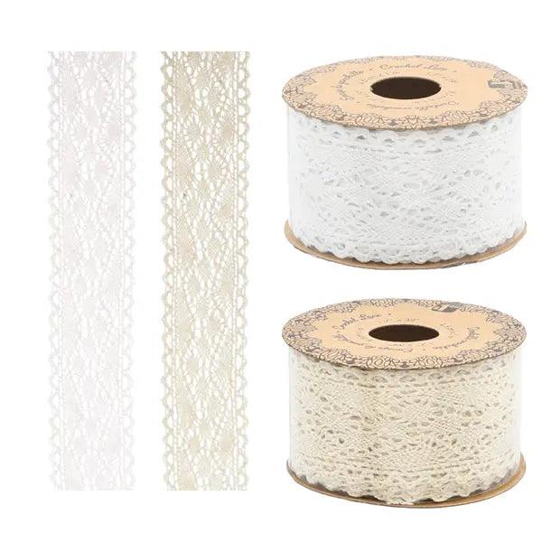 Elegante Spitzenborte: Verzierungsb&auml;nder, 2/s, ca. 4,5x100cm f&uuml;r Handwerk & Dekor
