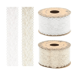 Elegante Spitzenborte: Verzierungsbänder, 2/s, ca. 4,5x100cm für Handwerk & Dekor