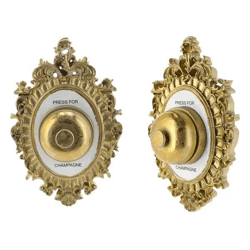 Elegante Wanddekoration Glocke in Gold-Champagner, 22 cm Höhe