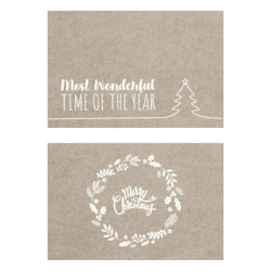 Elegantes Tischset aus Filz Weihnachten 2er Set, 45x30cm, creme – Festliche Dekoration