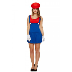 Erwachsene Superheroine Kostüm Rot - Karneval & Fasching Verkleidung Für Frauen