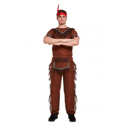 Erwachsenen-Kostüm Amerikanischer Indianer Mann, Verkleidung