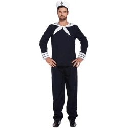 Erwachsenen Matrosenkostüm Marine, Herren Seemannsuniform