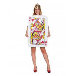 Erwachsenenkostüm Königin Der Herzen, Damen Spielkarten-Outfit, Karneval Verkleidung Queen
