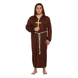 Erwachsenenkostüm Mönch, Größe XL, Authentisches Kloster-Outfit