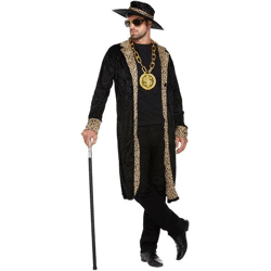 Adult Costume Pimp In Black - Disguise For Men