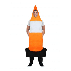 Erwachsenenkostüm Verkehrskegel, Ideal für Karneval & Mottopartys