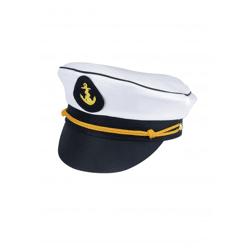 Adult Captain Hat - Nautical Style, Adjustable Nautical Hat For Women & Men