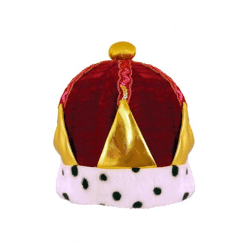 Adult royal crown hat - Luxurious costume accessory with velvet & jewels