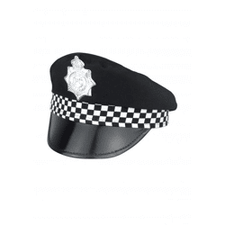 Erwachsener Polizistenhut - Klassische Polizeimütze, Verstellbar Für Kostüm & Dienst