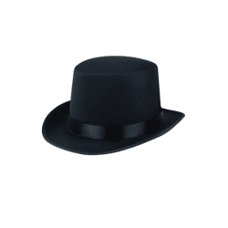 Erwachsener Schwarzer Satin Zylinderhut - Eleganter Hut Für Formelle Anlässe & Kostüme