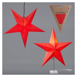 Exklusives Papierstern-Duo, Rot, 2 pro Set, Ca. 60cm Durchmesser - Festliche Dekoration für elegante Atmosphäre