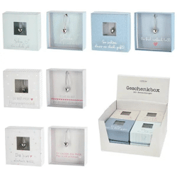 Exquisite Geschenkbox mit Herzanhänger, 4er Set – Ideal für liebevolle Anlässe